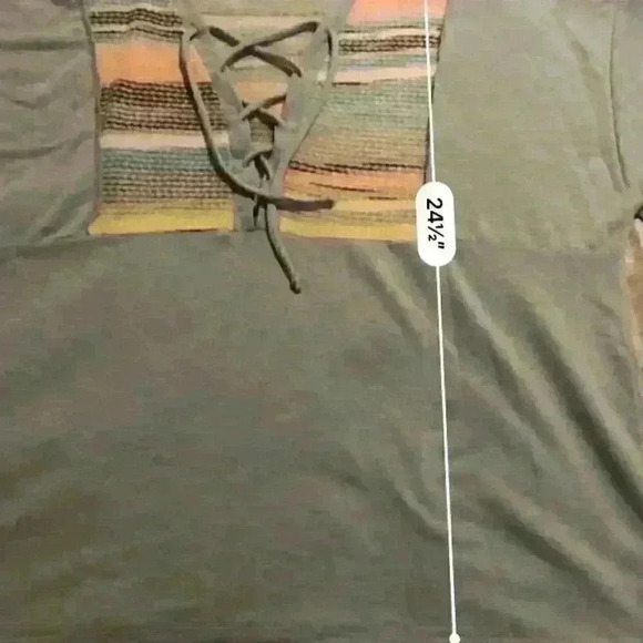 Sugarfox Boho Babydoll Top Size Medium - Picture 3 of 6